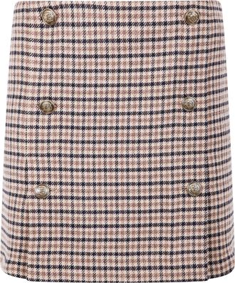 Twin-Set Small Check Mini Skirt