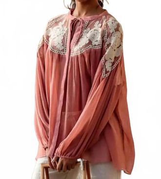 Aratta Camellia Top In Vintage Rose
