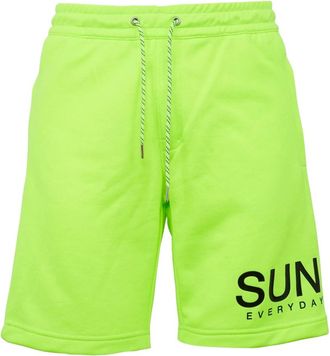 Sun 68 Korte Broeken, Heren, Groen, L, Katoen, Pant Short Fluo