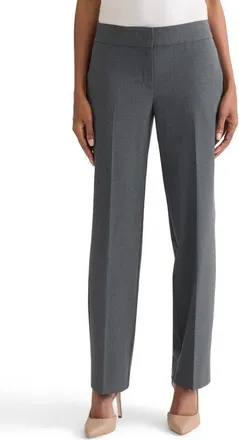 Kasper Washable Lily Trousers in Modern Charcoal at Nordstrom, Size 18