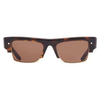 Valentino Brown Rectangular Unisex Sunglasses VLS-164 C 52