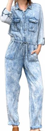 BILLY T Wake Me Up Jumpsuit In Acid Blue