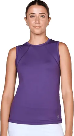 Sofibella UV Colors Womens Sleeveless Tennis Shirt in Plum at Nordstrom, Size X-Large