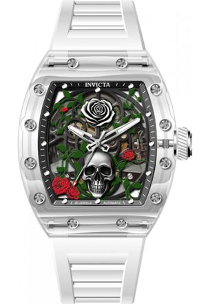 Invicta IN-69494 Mens Artist Roseskull Watch - Silver - One Size