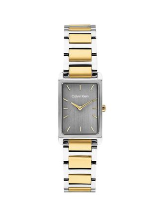 Calvin Klein Mens Minimalist Rectangle Bracelet Watch - Silver - OS