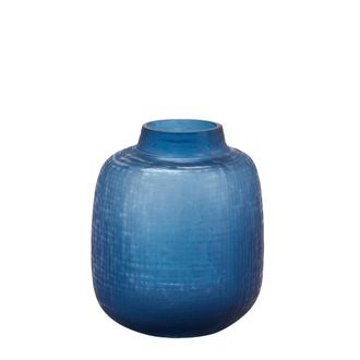 Schubiger M&ouml;bel Vase Trame Glas Blau H: 28 cm