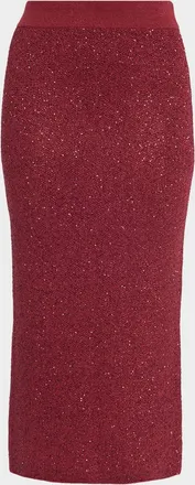 Toccin Alisha Sequined Knit Midi Skirt