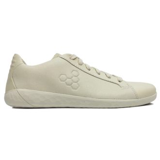 Vivobarefoot Geo Court II Leather Womens Lace Up Trainers - Limestone - Size:UK 3.5
