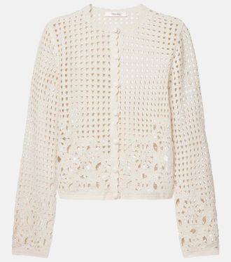 Frame Denim Postcard crochet cotton cardigan