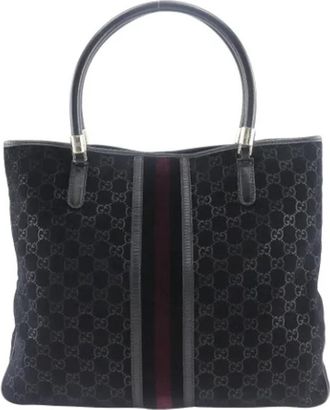 Gucci Pre-owned Suede gucci-bags - Dames - Vintage Handtas - Zwart - ONE Size - Su&egrave;de - Vintage