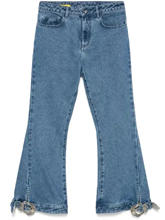 Marques Almeida buckled-detail jeans - Blue