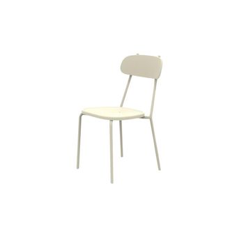 MondoViro Conjunto de 4 sillas de jard&iacute;n de metal blanco 45x53 cm 84h