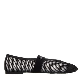 Karl Lagerfeld Ballerinas - Karo Mesh Pump - Gr. 36 (EU) - in Schwarz - f&uuml;r Damen