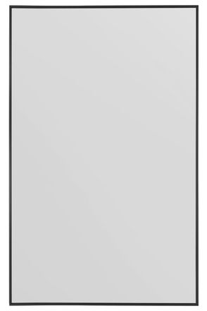MirrorOutlet Black Aluminium Edged Wall Leaner Mirror 68 X 43 (174 X 110CM) | Size: 1 Pack