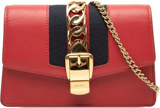 Gucci Pre-owned Gucci Super Mini Calfskin Sylvie Chain Crossbody Ladies 58FH43K0SXTDFU3X