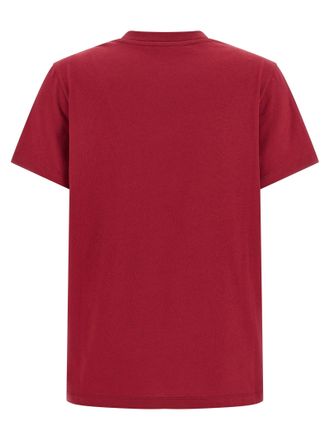 Moncler Logo-Embroidered Cotton T-shirt - Crimson