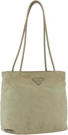 Prada Pre-owned Shoulder Bags, female, Beige, Size: ONE SIZE Pre-owned Vintage Shoulder Bag