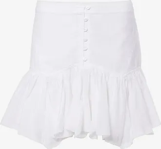 Isabel Marant Daneen ruffled cotton-blend miniskirt