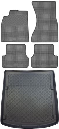 OEM Audi A6 C7 Sed&aacute;n (4 Puertas) De 03.2011 A 05.2018. Juego: Alfombrillas De Goma Para Coche + Alfombrilla Para Maletero