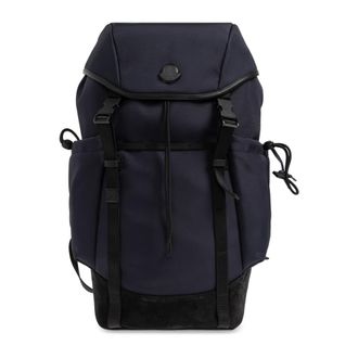 Moncler Backpacks, male, Blue, Size: ONE SIZE Logo Backpack
