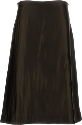 Khaite Flared Mini Skirt With Invisible Zip Closure