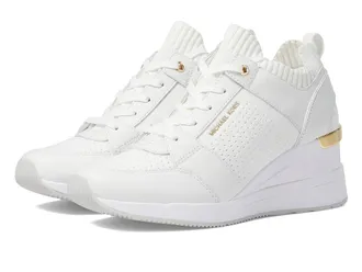 Michael Kors Georgie Knit Trainer Womens Shoes Optic White : 9.5 M, Leather