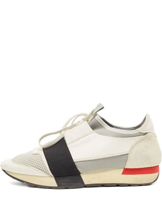 Balenciaga Race Runners sneakers - women - Leather/Suede/Mesh/Rubber/Fabric - 39 - White