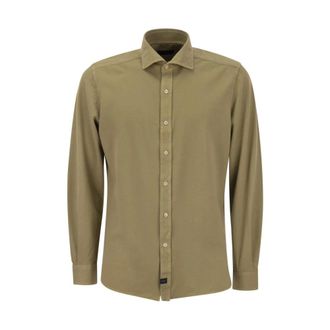 Fay Cotton French Collar Shirt - male - Fay - Casual Shirts - Green - 3XL - Shirts