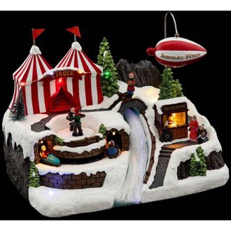 F&eacute;&eacute;ric Lights & Christmas F&eacute;&eacute;ric Lights And Christmas - Villaggio di natale musicale animato con dirigibile 12 led + trasformatore - Feeric lights & christmas