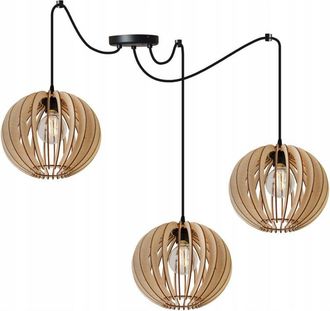 OEM L&aacute;mpara De Techo Colgante Led Moderna De Madera