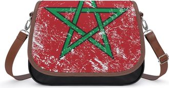 Generic Morocco Vintage Flag Small Womens Crossbody Bags Shoulder Handbag with Adjustable Strap for Travel