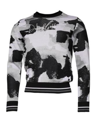 Dolce & Gabbana Abstracte Print Gebreide Pullover Trui