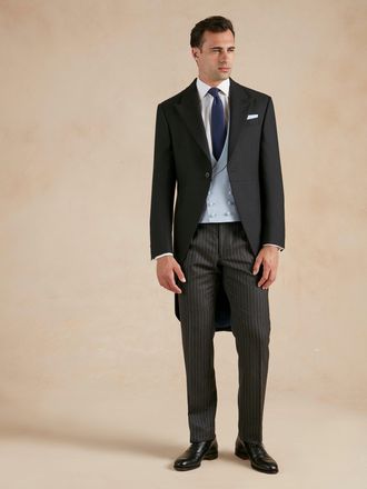 Oliver Brown Herringbone Morning Coat - Black