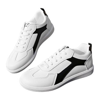 Generic Womens Casual Tennis Shoes Suede Patchwork Retro Sneakers Classic Low Top Lightweight Running Trainers Vintage Leather Walking Shoes for Women Non-Sli