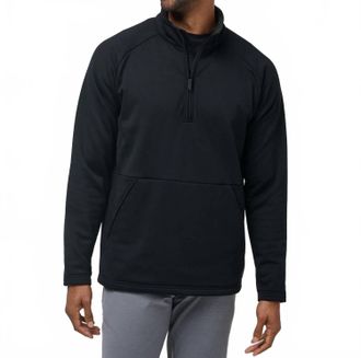 Travis Mathew Quest Polar Fleece Pullover In Black