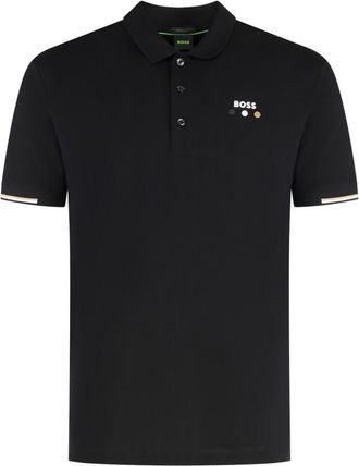 HUGO BOSS Black Contrast Trim Logo Polo