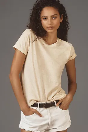 Kenzo T-Shirts, female, Beige, Size: S Paris Logo Tee Cream