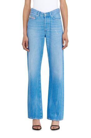 Diesel Regular Jeans High Waist 1971 D-Sent, Light blue, Button fly