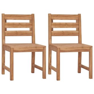 vidaXL Vidaxl - Sillas De Jard&iacute;n 2 Unidades Madera Maciza De Teca