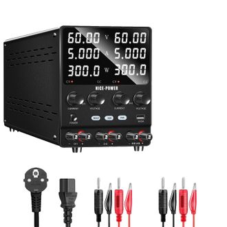 OEM Fuente De Alimentaci&oacute;n De Cc, Voltaje Ajustable, Salida De Doble Canal, 60 V 5 A, Doble Canal
