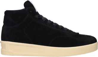 Jil Sander Black Leather High Top Mens Sneakers