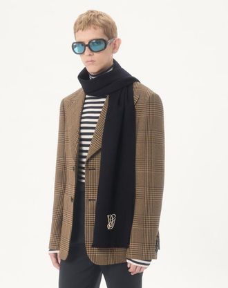 Valentino Garavani Sciarpa Con Ricamo Vg In Lana Uomo NAVY UNI