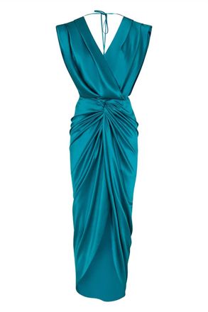 Andres Otalora Mongui Midi Dress In Teal