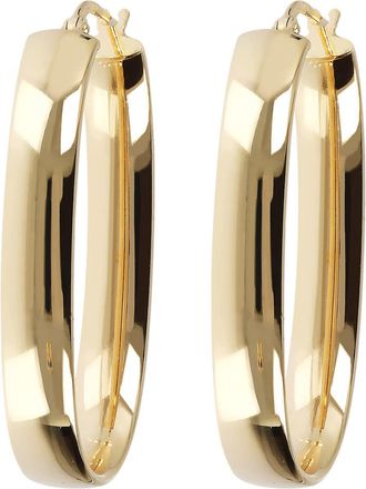 Autentica Long Oval Hoop Earrings