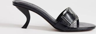 Topshop Nadine - Sabot con tacco medio e fibbia neri-Nero