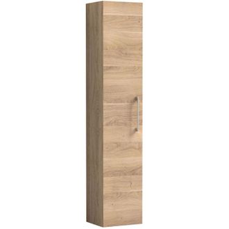 Nuie Nuie Arno Wall Hung 1-Door Tall Unit 300mm Wide - Bleached Oak