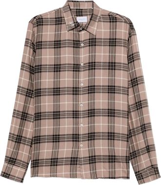 Family Fir$t Milano Geruit button-up overhemd - Beige