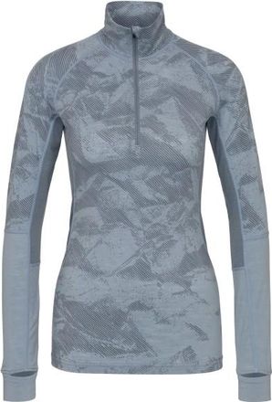 Stoic MerinoMesh150 SadjemSt. L/S Half Zip Merinounterw&auml;sche f&uuml;r Damen | grau