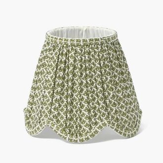 Mrs. Alice Lotus Deep Scalloped Lampshade in Olive at Nordstrom