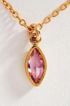 Set & Stones Marquise Birthstone Charm Necklace